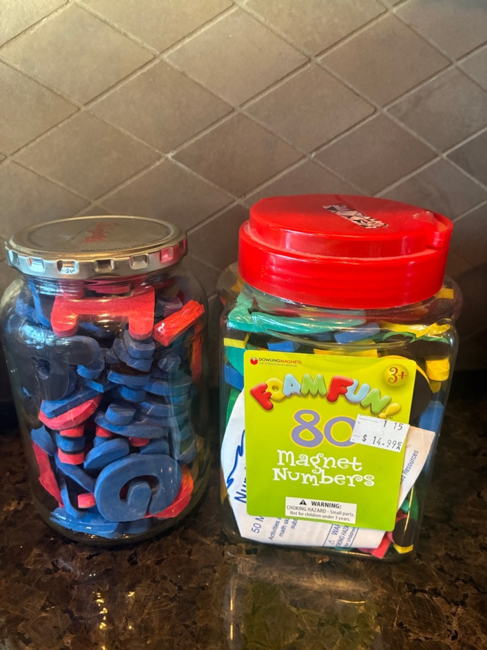 FoamFun 80 Magnet Numbers - Colorful Foam Number Magnets and Foam Letter Magnets